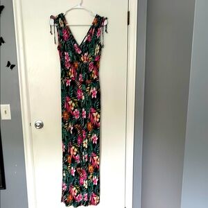 Lascana Floral Jumpsuit with Tie Straps